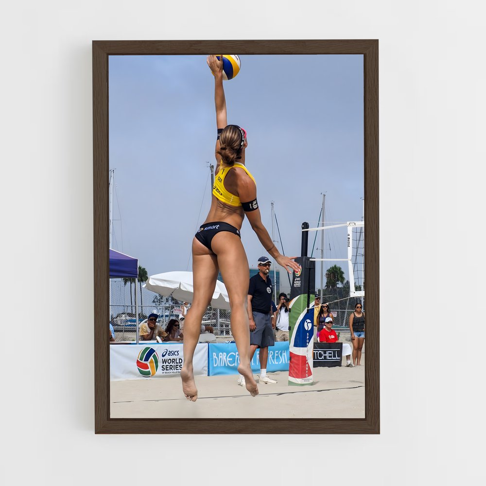 Poster Saut en Plage – affiche Beach-volley (vue 5)
